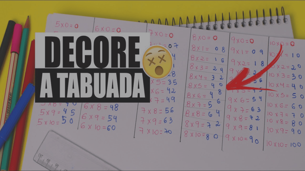 como decorar a tabuada em 30 minutos