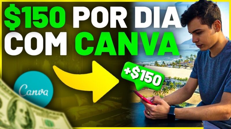 COMO GANHAR DINHEIRO NA INTERNET COM O CANVA - R$4 MIL REAIS POR MÊS PELO CELULAR (DInheiro online)